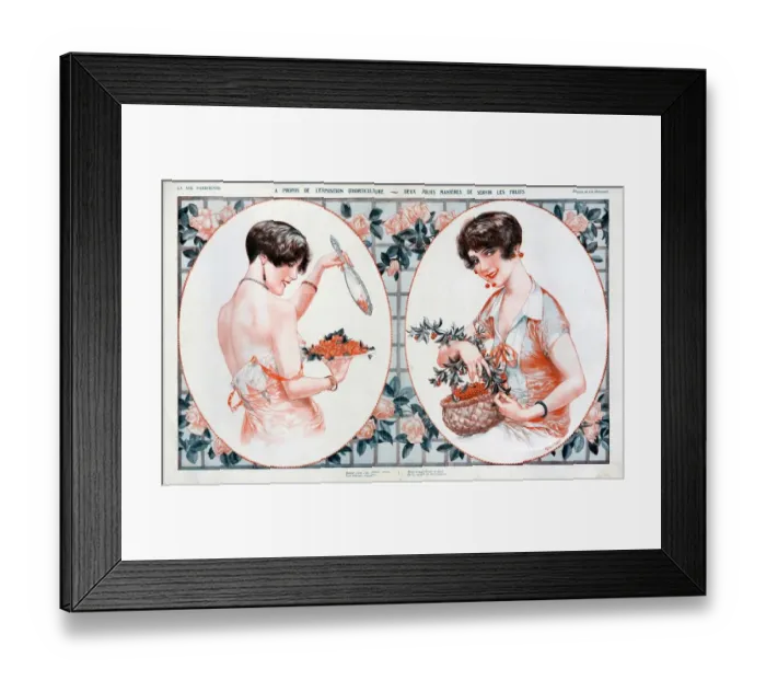Framed Print : La Vie Parisienne 1927 1920s France cc cherries erotica mirrors Framed Print : La Vie Parisienne 1927 1920s France cc cherries erotica mirrors