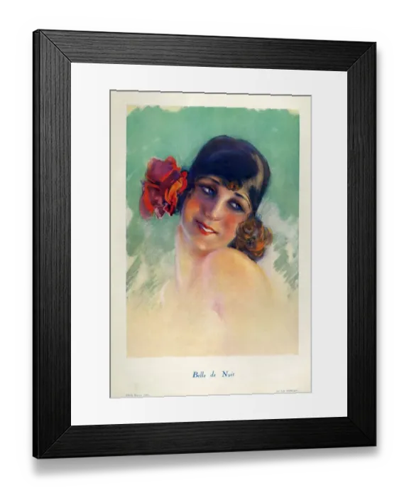Framed Print : La Vie Parisienne 1920 1920s France cc portraits flowers
