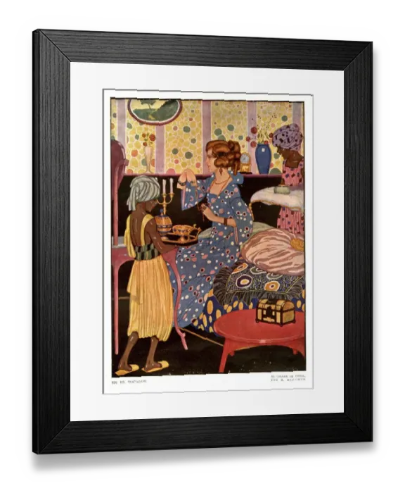 Framed Print : Spanish Afternoon Tea 1920s Spain cc exotic oriental servants afternoon tea Framed Print : Spanish Afternoon Tea 1920s Spain cc exotic oriental servants afternoon tea
