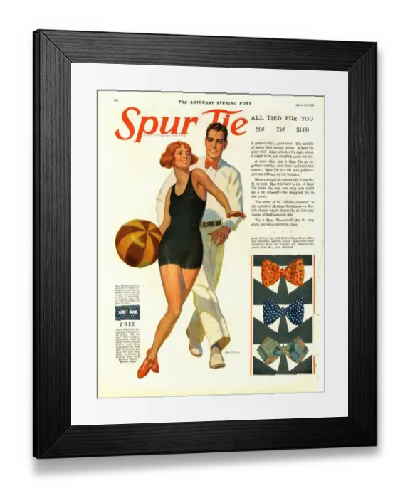 Framed Print : Spur Tie 1929 1920s USA mens ties bow-ties bow ties swim suits bathing costumes swimming Framed Print : Spur Tie 1929 1920s USA mens ties bow-ties bow ties swim suits bathing costumes swimming
