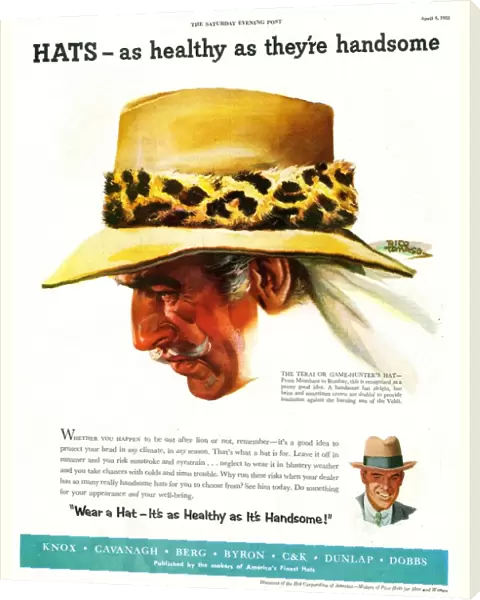 Hats 1952 1950s USA mens hats animal print