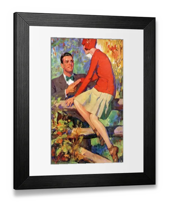 Framed Print : Romance 1920s USA manners chivalry chivalrous Framed Print : Romance 1920s USA manners chivalry chivalrous