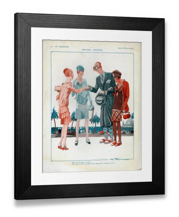 Framed Print : La Vie Parisienne 1927 1920s France cc odd ugly geeks couples Framed Print : La Vie Parisienne 1927 1920s France cc odd ugly geeks couples
