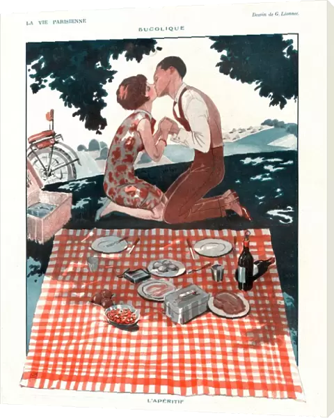 La Vie Parisienne 1920s France cc picnics kissing food eating summer