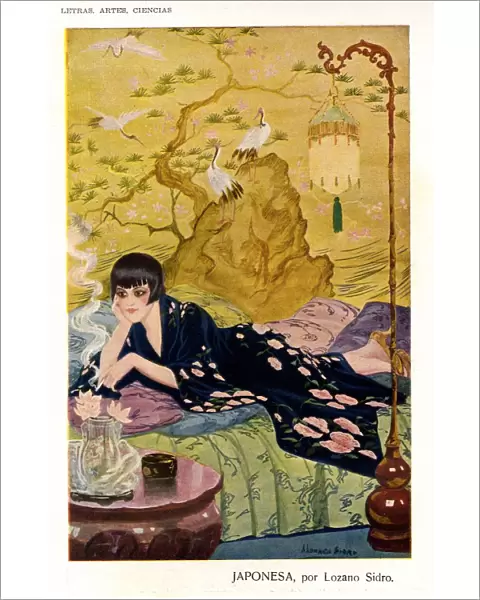 Woman relaxing 1920s Spain cc woman women exoric oriental relaxing interiors