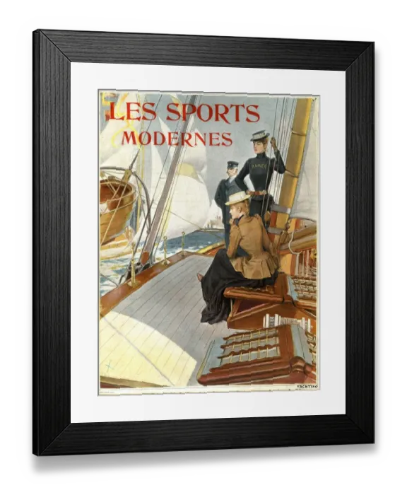 Framed Print : Les Sports Modernes 1910s France cc magazines sailing boats ships Framed Print : Les Sports Modernes 1910s France cc magazines sailing boats ships