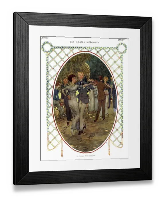 Framed Print : Les Dances Modernes France cc tango