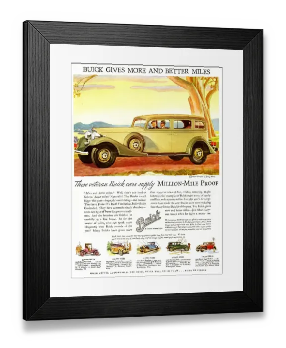 Framed Print : Buick Division Of General Motors 1930s USA cc cars Framed Print : Buick Division Of General Motors 1930s USA cc cars