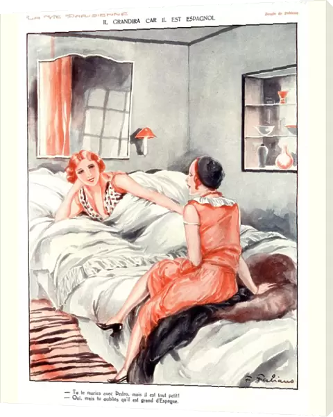 La Vie Parisienne 1920s France cc womens friends chatting gossiping bedrooms relaxing