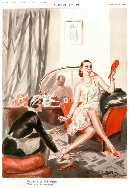 La Vie Parisienne 1920s France cc maids servants vanity mirrors dressing glamour erotica