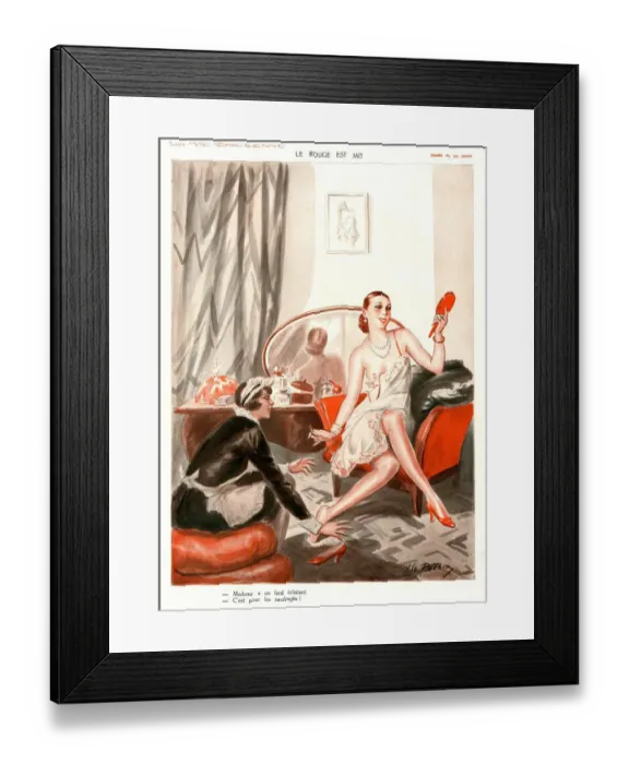 Framed Print : La Vie Parisienne 1920s France cc maids servants vanity mirrors dressing glamour erotica Framed Print : La Vie Parisienne 1920s France cc maids servants vanity mirrors dressing glamour erotica