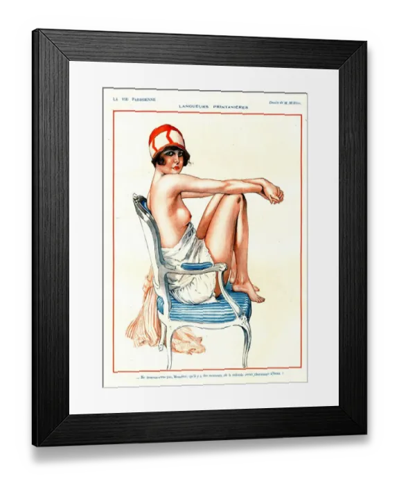 Framed Print : La Vie Parisienne 1920s France cc glamour erotica sex pin-ups hats womens Framed Print : La Vie Parisienne 1920s France cc glamour erotica sex pin-ups hats womens