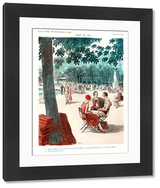 La Vie Parisienne 1920s France cc friends parks summer gossiping chatting women