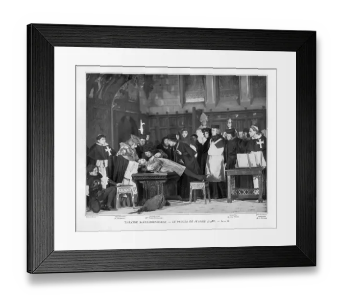 Framed Print : Le Theatre 1900s France joan of arc humour Framed Print : Le Theatre 1900s France joan of arc humour