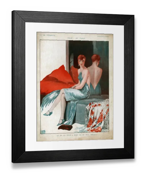 Framed Print : La Vie Parisienne 1927 1920s France cc portraits Framed Print : La Vie Parisienne 1927 1920s France cc portraits