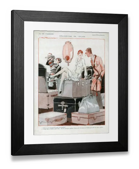 Framed Print : La Vie Parisienne 1926 1920s France cc travel hotels luggage holidays Framed Print : La Vie Parisienne 1926 1920s France cc travel hotels luggage holidays