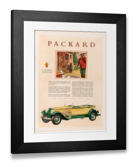 Framed Print : Packard 1928 1920s USA cc cars