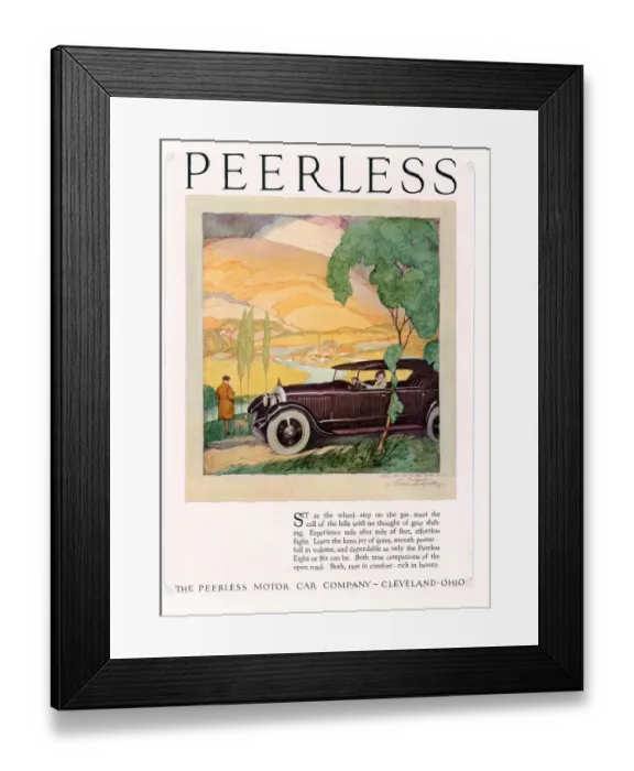 Framed Print : Peerless 1924 1920s USA cc cars Peerless Framed Print : Peerless 1924 1920s USA cc cars Peerless