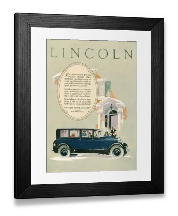 Framed Print : Lincoln 1926 1920s USA cc cars Framed Print : Lincoln 1926 1920s USA cc cars