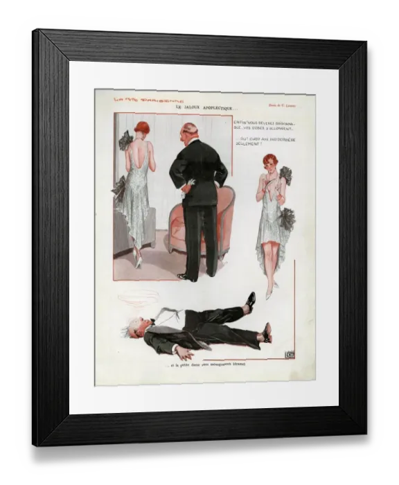 Framed Print : La Vie Parisienne 1929 1920s France cc jealousy disasters Framed Print : La Vie Parisienne 1929 1920s France cc jealousy disasters