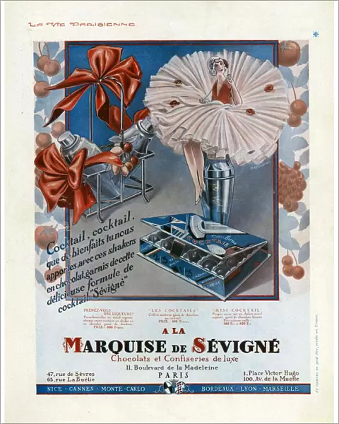 Marquise de Sevigne 1929 1920s France cc chocolates confectionery