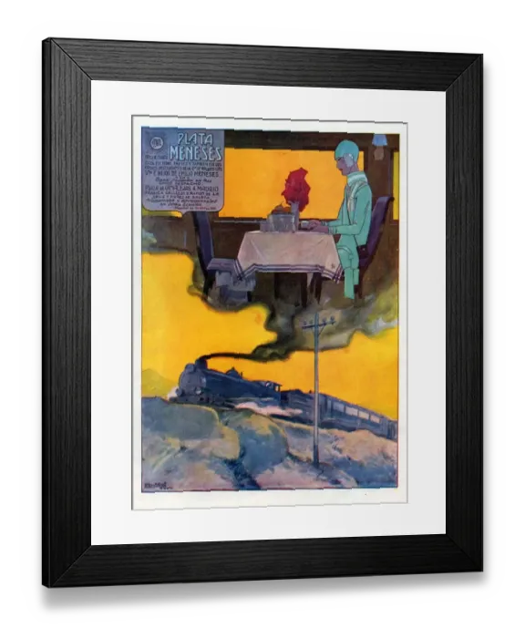 Framed Print : Art Deco Railway dining car 1928 1920s Spain cc trains railways dining cars restaurants Framed Print : Art Deco Railway dining car 1928 1920s Spain cc trains railways dining cars restaurants