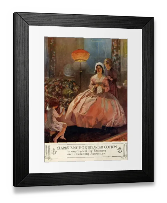Framed Print : Clarks 1920s UK CC cotton womens dresses mothers daughters clarks Framed Print : Clarks 1920s UK CC cotton womens dresses mothers daughters clarks