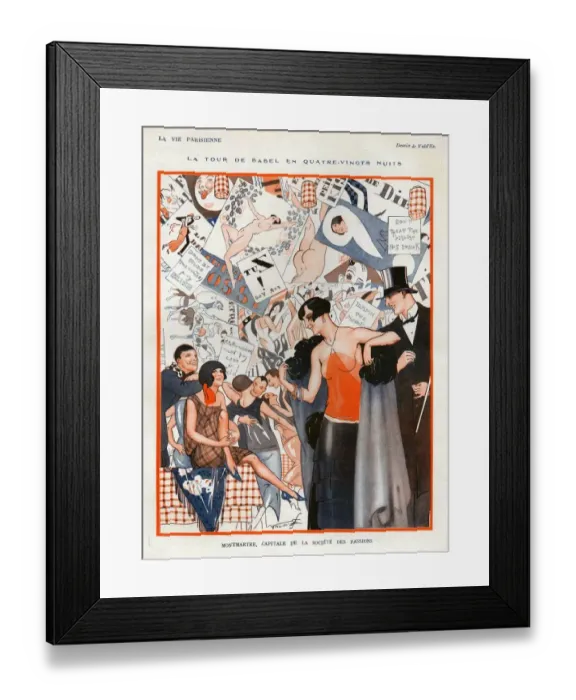 Framed Print : La Vie Parisienne 1924 1920s France cc party dance Framed Print : La Vie Parisienne 1924 1920s France cc party dance