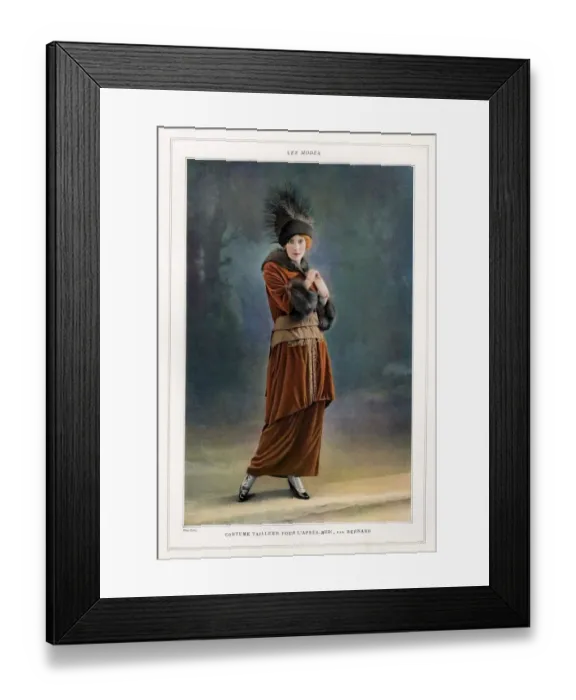 Framed Print : Les Modes 1913 1910s France cc womens hats Framed Print : Les Modes 1913 1910s France cc womens hats