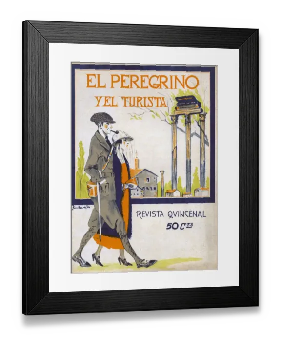 Framed Print : El Peregrino Yel Turista 1925 1920s Spain cc