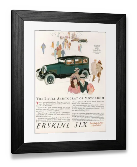 Framed Print : Erskine Six 1927 1920s USA cc cars Framed Print : Erskine Six 1927 1920s USA cc cars