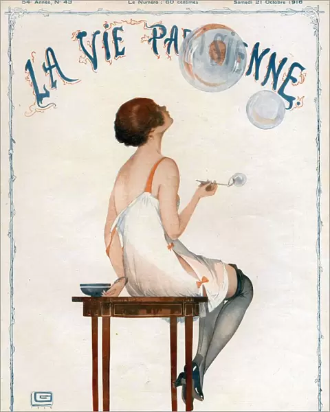 La Vie Parisienne 1927 1920s France cc bubbles nightwear nightgowns erotica womens