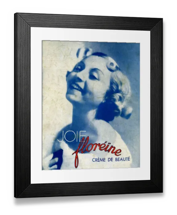 Framed Print : Joie Floreine 1936 1930s France cc face creams Framed Print : Joie Floreine 1936 1930s France cc face creams