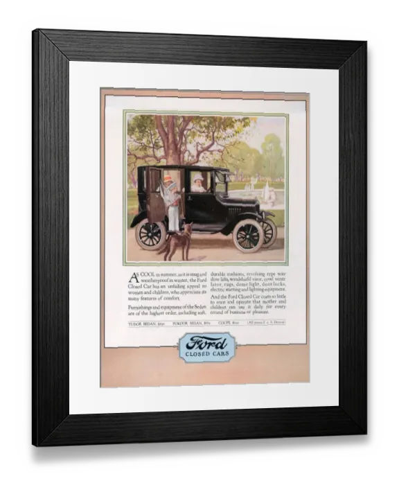 Framed Print : Ford 1924 1920s USA cc cars dogs Framed Print : Ford 1924 1920s USA cc cars dogs