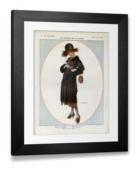 Framed Print : La Vie Parisienne 1918 1910s France cc womens hats bags