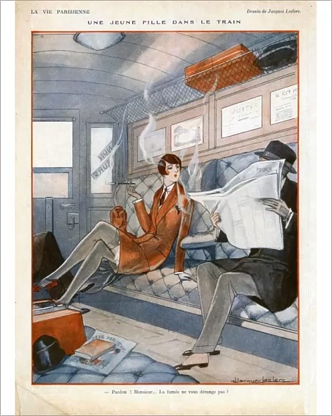 La Vie Parisienne 1926 1920s France cc trains railways women no smoking railroads