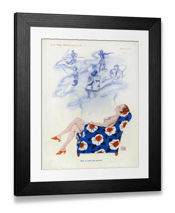 Framed Print : La Vie Parisienne 1929 1920s France cc sleeping dreaming Framed Print : La Vie Parisienne 1929 1920s France cc sleeping dreaming