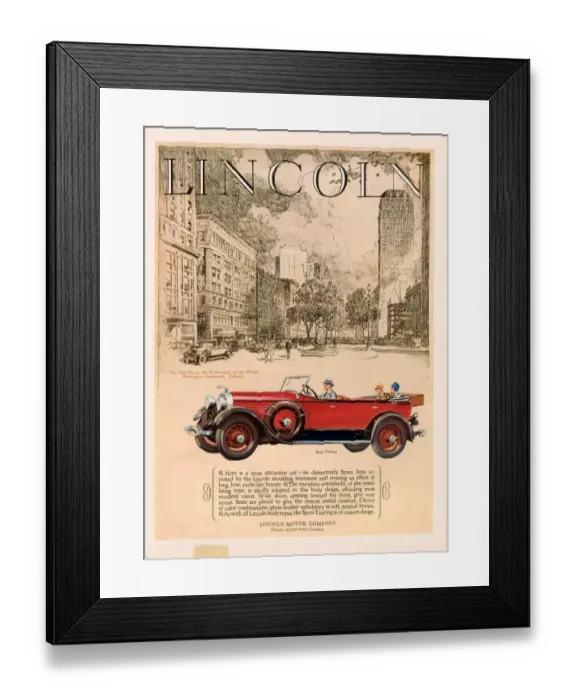 Framed Print : Lincoln 1927 1920s USA cc cars Framed Print : Lincoln 1927 1920s USA cc cars