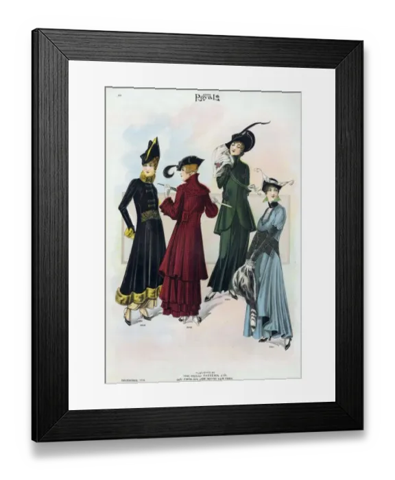 Framed Print : Le Costume Royal 1914 1910s USA cc womens coats hats Framed Print : Le Costume Royal 1914 1910s USA cc womens coats hats