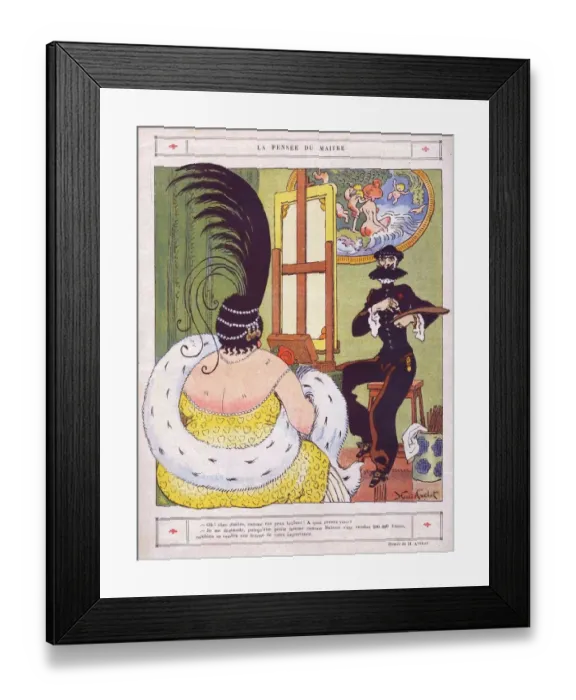Framed Print : La Vie Parisienne 1920s France humour artists painters portraits cc Framed Print : La Vie Parisienne 1920s France humour artists painters portraits cc