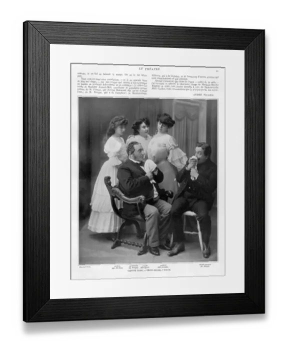 Framed Print : Le Theatre 1900s France humour colds Framed Print : Le Theatre 1900s France humour colds