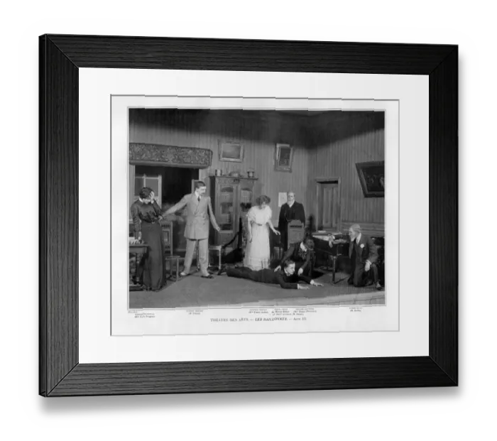 Framed Print : Le Theatre 1900s France humour disasters Framed Print : Le Theatre 1900s France humour disasters