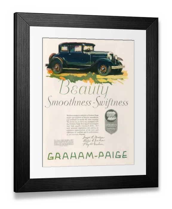 Framed Print : Graham Paige 1929 1920s USA cc cars Framed Print : Graham Paige 1929 1920s USA cc cars