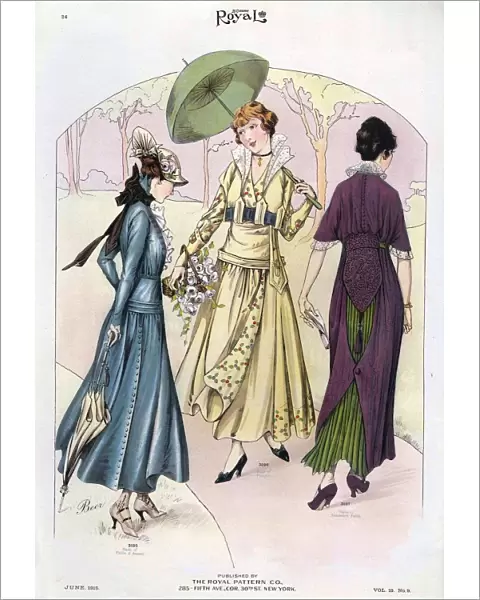 Le Costume Royal 1915 1910s USA cc parasols umbrellas womens spring seasons dresses