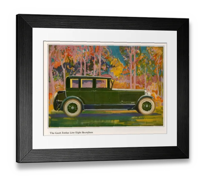Framed Print : Brougham Car 1925 1920s USA cc cars Framed Print : Brougham Car 1925 1920s USA cc cars