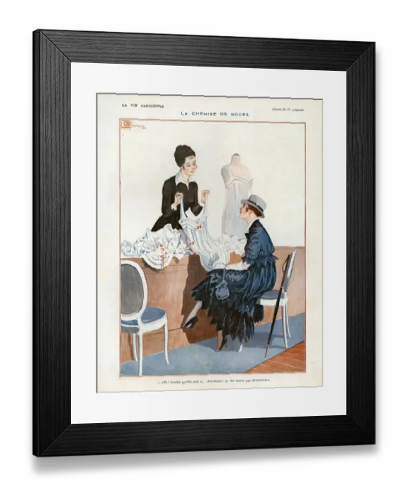 Framed Print : La Vie Parisienne 1916 1910s France cc womens shopping sales girls underwear lingerie Framed Print : La Vie Parisienne 1916 1910s France cc womens shopping sales girls underwear lingerie