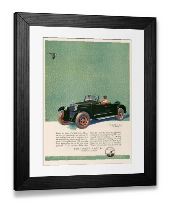 Framed Print : Wills Sainte Claire 1925 1920s USA cc cars Framed Print : Wills Sainte Claire 1925 1920s USA cc cars