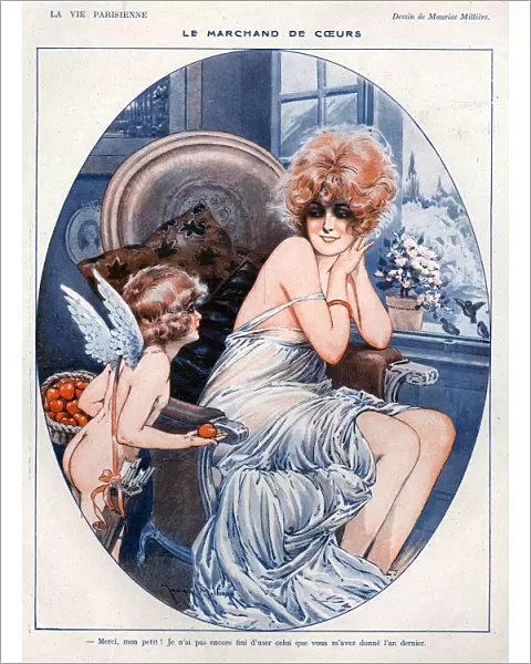 La Vie Parisienne 1919 1910s France cc cherubs erotica valentines day hearts
