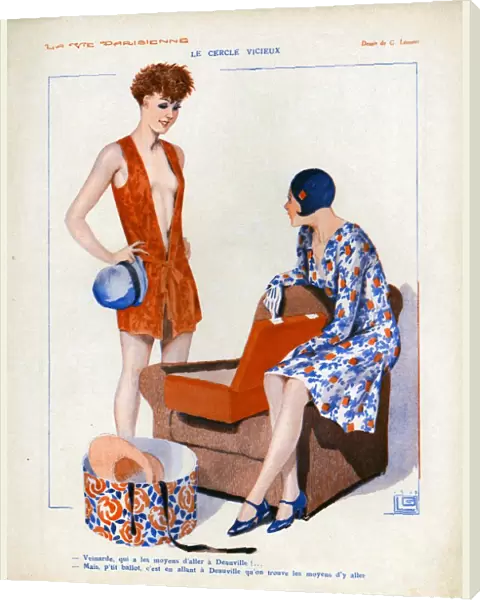 La Vie Parisienne 1929 1920s France cc womens hats shopping