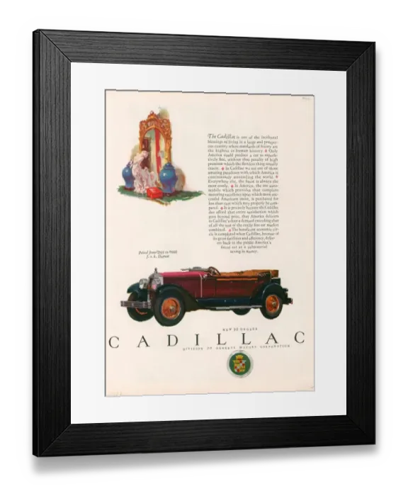 Framed Print : Cadillac 1927 1920s USA cc cars Framed Print : Cadillac 1927 1920s USA cc cars